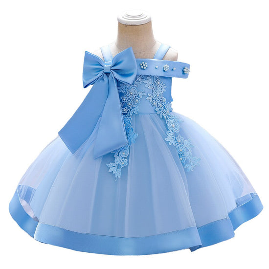 Robe Fille 3 Ans Princesse Bleu Ciel - Vintage Nation