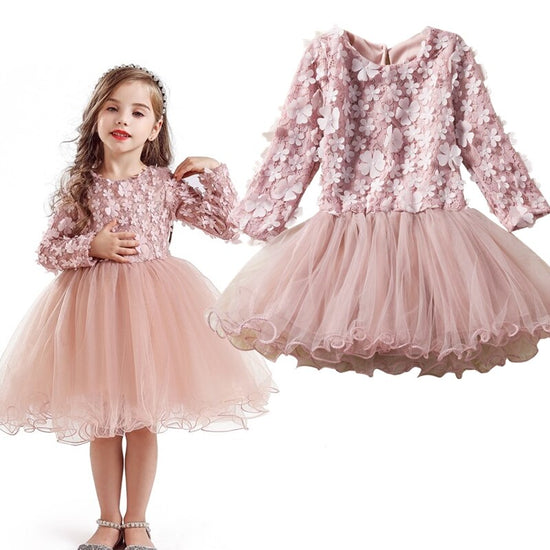 Robe Princesse Petite Fille Rose - Vintage Nation