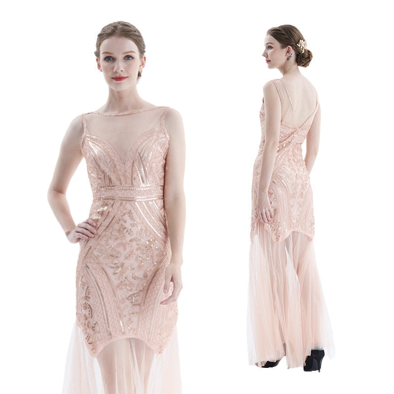 Robe Rose Année 20