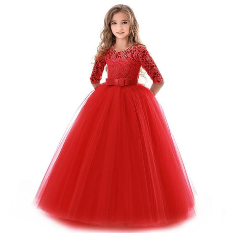 Robe Rouge Princesse Fille - Vintage Nation