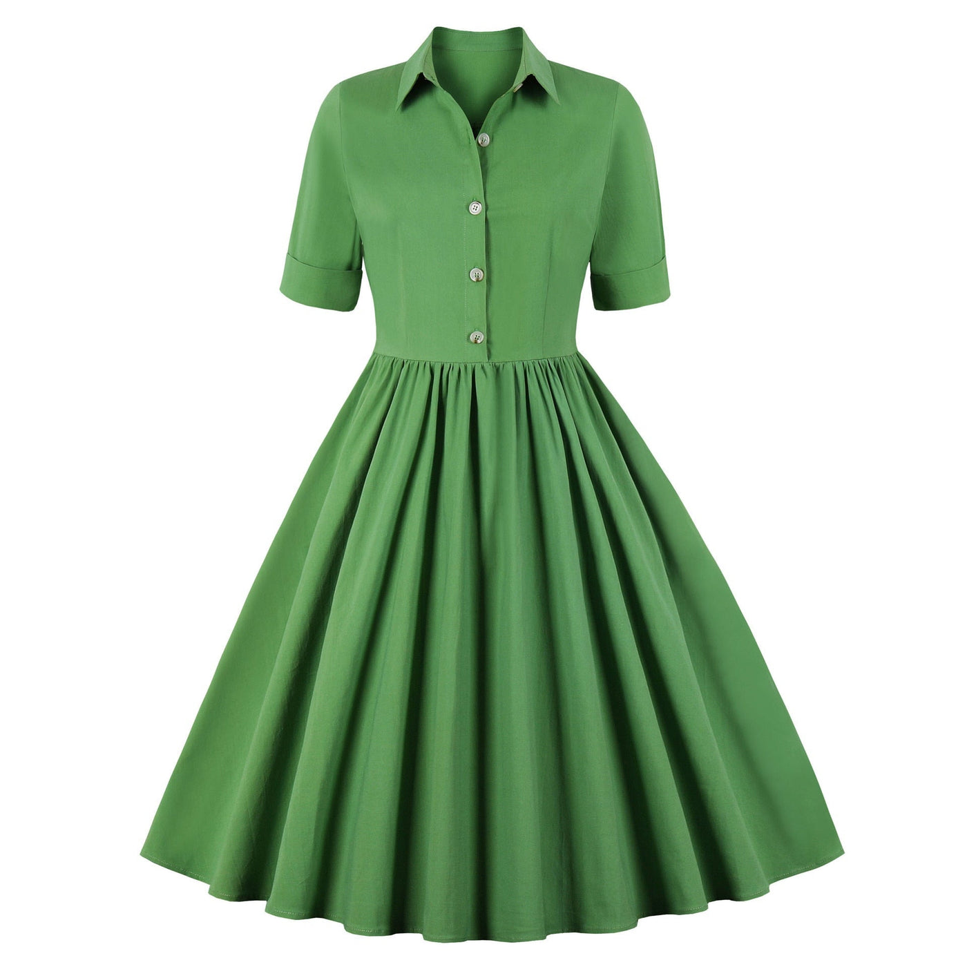 Robe style années 50 avec col v et plis