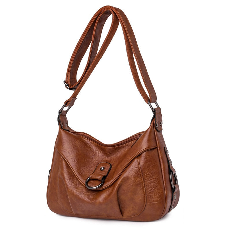 Sac cuir store femme marron