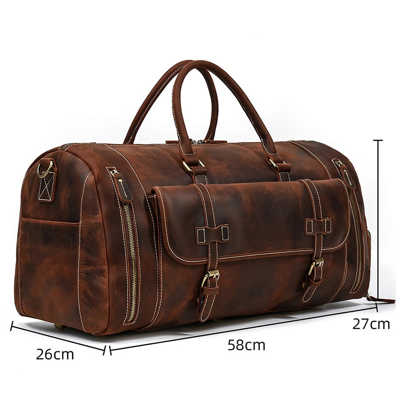 Sac De Sport Cuir Homme Vintage Vintage Nation