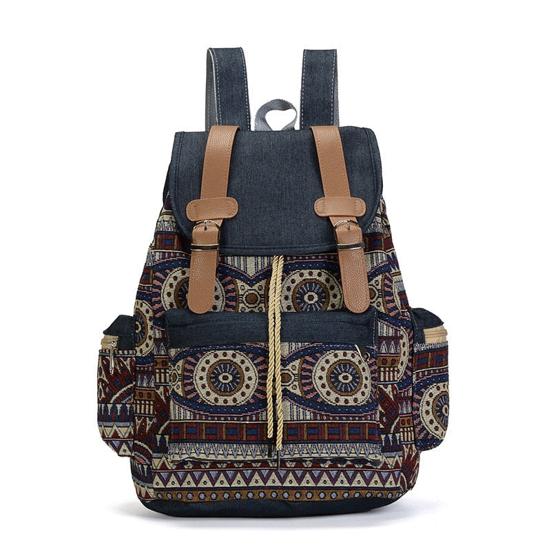 Sac à dos vintage fait à la main en cuir de chèvre véritable
