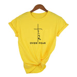 T-shirt blanc col rond vintage femme