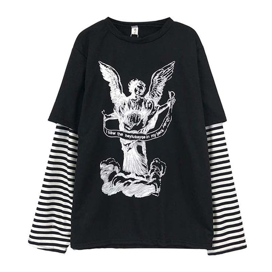 T shirt blanc femme coupe vintage large