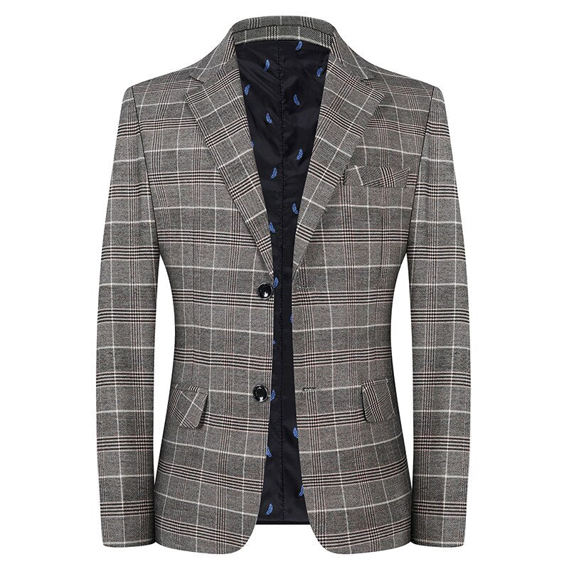 Veste Costume Vintage à Carreaux Pour Homme - Taille 44R - État Très Bon