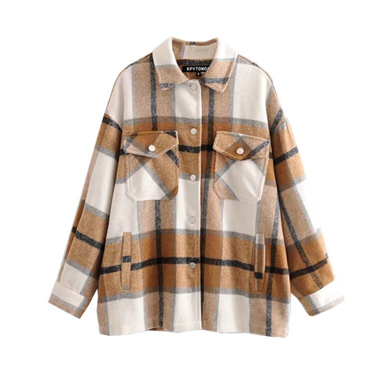 Veste a carreaux vintage femme clearance