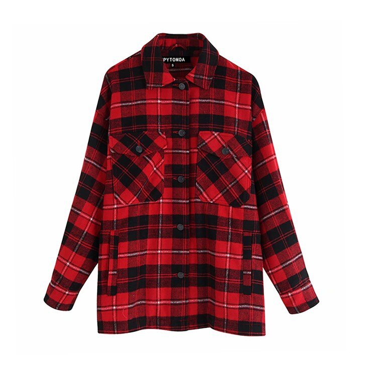 Veste A Carreaux Vintage Femme