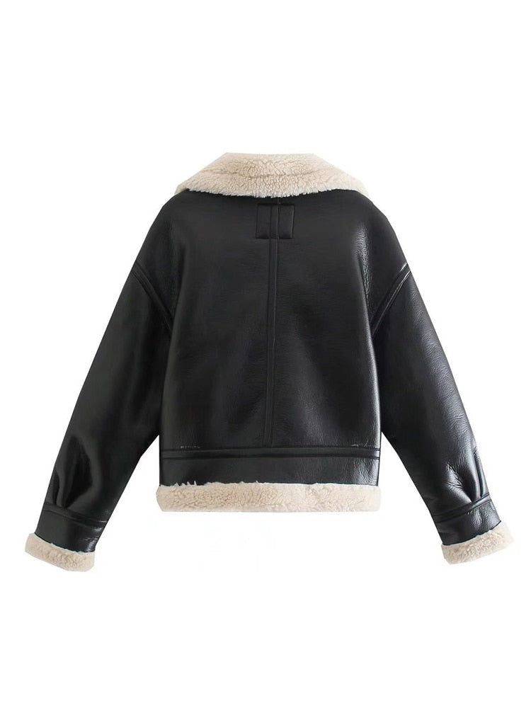 Veste cuir hotsell femme vintage
